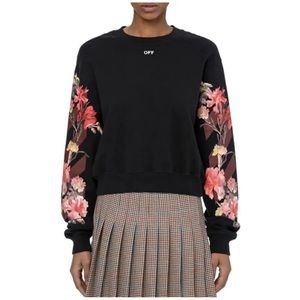 Off - White Main Label By Virgil Abloh Sweatshirt Black Print Size S Women